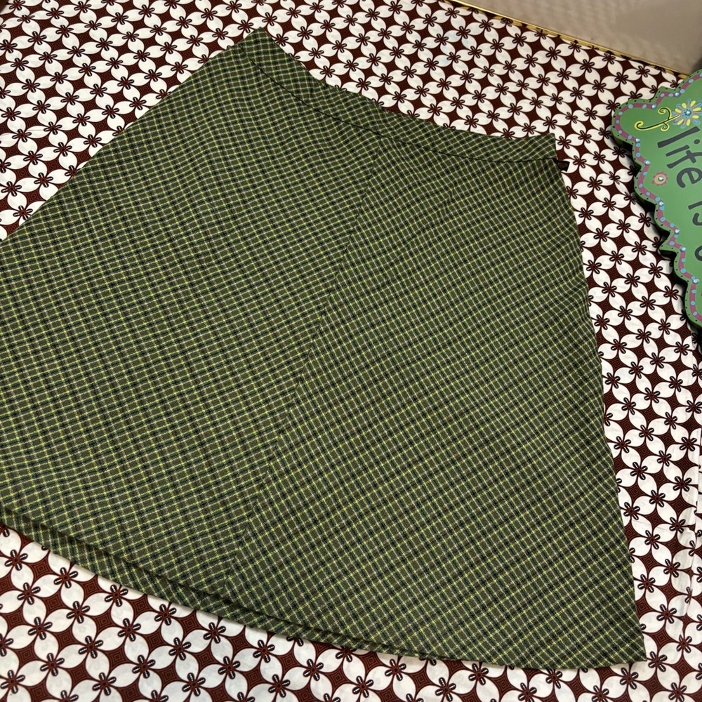 Green plaid Roxy Skirt
